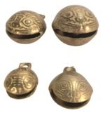 Vintage Brass Bells Set of 4 - Hue - Vietnam - 2cm -3.4cm - Image 3