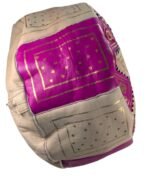 Neon Pink Leather Pouffe | Special Edition Handmade Moroccan - Image 8