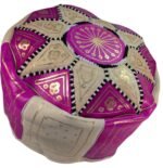 Neon Pink Leather Pouffe