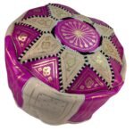 Neon Pink Leather Pouffe | Special Edition Handmade Moroccan - Image 11