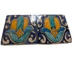 Moroccan Zellige Tiles E | Mosaic - Pair - Hamsa DESIGN - - Image 4