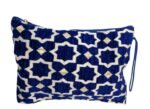 Zellige Clutch Zip Bag | Genuine Moroccan Make-up - Blue - Image 3