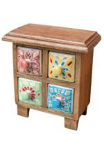 Wooden 4 Drawer Chest