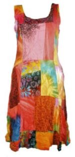 patchwork short dress