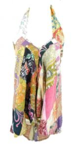 Patchwork Halterneck Skirt - Vintage Balinese Batik - Med - Image 13