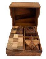 Wooden IQ Puzzles Set | of 4 Handcrafted Cube Game - Image 2
