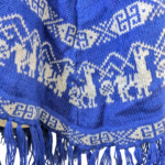 Blue Alpaca Poncho