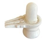 White Marble Shiva Lingam | 3'' Puja hindu Yoni Pooja Gift - Image 3