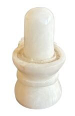 White Marble Shiva Lingam | 3'' Puja hindu Yoni Pooja Gift - Image 4