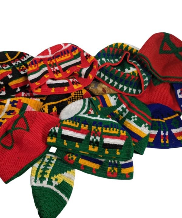 Moroccan Muslim Hat Kufi Wool Handmade Prayer Skull cap Amazigh motifs