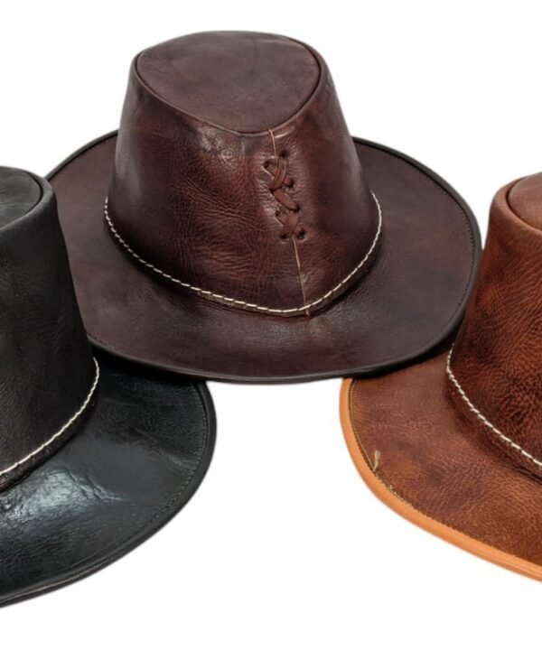 Handmade 100% Moroccan Leather Fedora Hat | 4 Colours