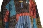 Patchwork Shirt from Nepal - Cotton Hooded - Image 11