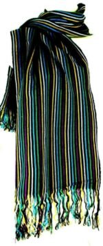 Hand Loomed Woven Indonesian Lombok Gedogan Ikat Scarf 158x30cm