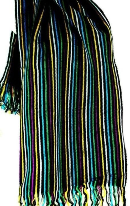 Hand Loomed Woven Indonesian Lombok Gedogan Ikat Scarf 158x30cm