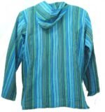 Blue Shirt Hoody Fair Trade Mens Nepal Cotton - Image 2