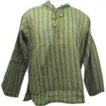 Green Shirt Hoody - Fair Trade Mens Nepali Cotton - Image 5