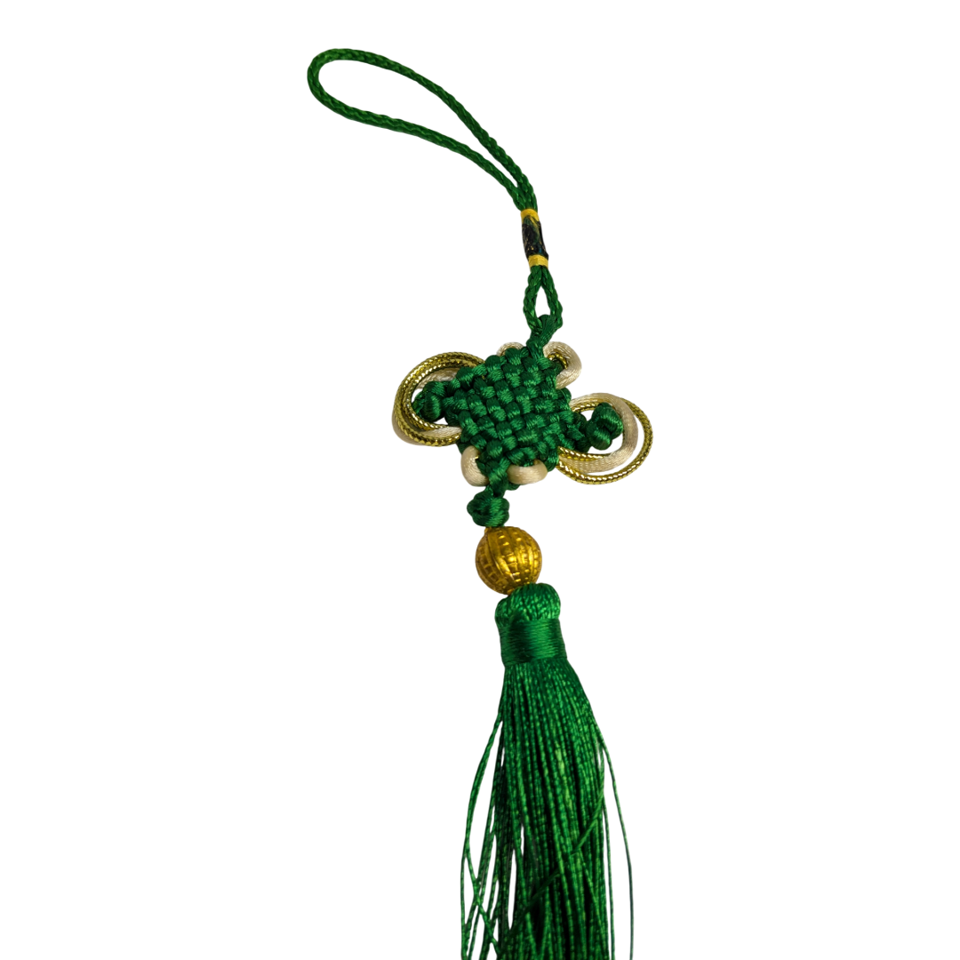 514739_593a43bb-511a-42c4-ae11-1410bb09f8140.png Korean Norigae Tassel - Double-Sided Butterfly Charm - Green 28cm - Image 1