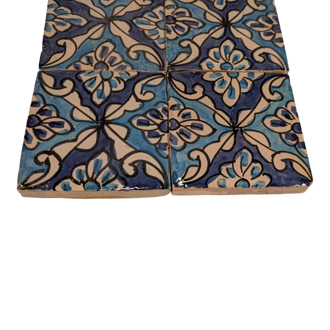 514767_b02e7378-b0f0-4934-961b-9da9d92e44180.png 4 x Moroccan Zellige Mosaic Tiles | Pair | DESIGN B | 40cm2 TOTAL - Image 1