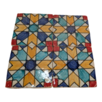 4 x Moroccan Zellige Mosaic Tiles | Pair | DESIGN C | 40cm2 TOTAL