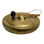 New 10'' / 25cm Traditional Vietnamese Brass Gong & Beater  Handcrafted 25cm Folk Art - Image 3