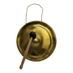 New 10'' / 25cm Traditional Vietnamese Brass Gong & Beater  Handcrafted 25cm Folk Art - Image 4