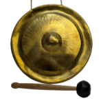 New 10'' / 25cm Traditional Vietnamese Brass Gong & Beater  Handcrafted 25cm Folk Art - Image 5