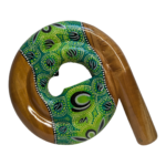 Spiral Travel Didgeridoo Hand Carved Mangowood Fair Trade Painted Unique Designs - Image 6