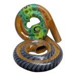 Spiral Travel Didgeridoo Hand Carved Mangowood Fair Trade Painted Unique Designs