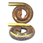 Spiral Travel Didgeridoo Hand Carved Mangowood Fair Trade Painted Unique Designs - Image 4