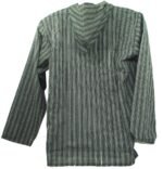 Fair Trade Men's Nepal Striped Cotton Hooded Shirt  Boho Festival Hippy Top - Image 2