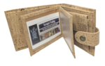 Genuine Portuguese Cork Trifold Wallet - Sustainable Vegan Eco-Friendly Wallet with Zip Pocket - Handcrafted in Portugal