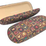 Handmade Portuguese Cork Glasses Case Hard Shell Vegan Sustainable Heart Pattern