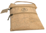 Handmade Portuguese Cork Crossbody Bag Vegan Sustainable Triple Zip Knot Strap - Image 4