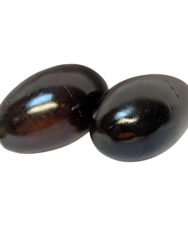 2 x Large Wooden Ganza Egg Shakers Percussion Bali Indonesia Fair Trade Handmade