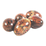 2 x Painted Wooden Egg Shakers Ganza Bali Indonesia Fair Trade Assorted Designs - Image 6