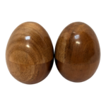 2 x Painted Wooden Egg Shakers Ganza Bali Indonesia Fair Trade Assorted Designs