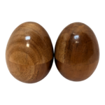 2 x Painted Wooden Egg Shakers Ganza Bali Indonesia Fair Trade Assorted Designs - Image 2