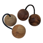 2 x Wooden Tandem Ball Shakers Joined Clave Percussion Fair Trade Handmade Wood - Image 5