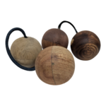 2 x Wooden Tandem Ball Shakers Joined Clave Percussion Fair Trade Handmade Wood - Image 6