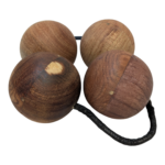 2 x Wooden Tandem Ball Shakers Joined Clave Percussion Fair Trade Handmade Wood