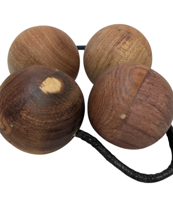2 x Wooden Tandem Ball Shakers Joined Clave Percussion Fair Trade Handmade Wood