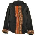 Tribal Hoody - Fair Trade Cool Alpaca South American Hooded Top Jacket - XL Black - Image 4