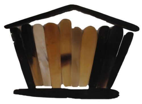 2x Dan Bau Picks Buffalo Horn Plectrum Vietnamese Instrument Spares Genuine Horn