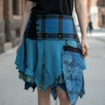 TERRAPIN Genuine Scottish Tartan Designer Funky Kilt STEAM Punk PSYTRANCE Skirt N1 Blue (Medium-Large)