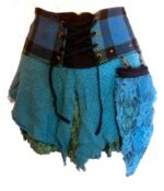 TERRAPIN Genuine Scottish Tartan Designer Funky Kilt STEAM Punk PSYTRANCE Skirt N1 Blue (Medium-Large) - Image 9