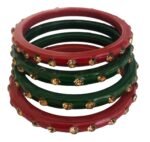 32x Indian Bangle Job Lot Red Green Chodi Wedding Bracelet Bollywood Jewellery - Image 4