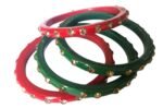 32x Indian Bangle Job Lot Red Green Chodi Wedding Bracelet Bollywood Jewellery - Image 3