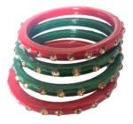 32x Indian Bangle Job Lot Red Green Chodi Wedding Bracelet Bollywood Jewellery