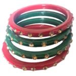 32x Indian Bangle Job Lot Red Green Chodi Wedding Bracelet Bollywood Jewellery
