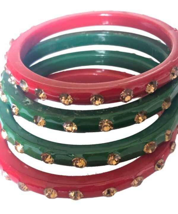 32x Indian Bangle Job Lot Red Green Chodi Wedding Bracelet Bollywood Jewellery